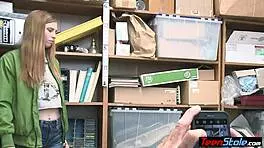 Mall cop rips clothes off petite brunette in dirty strip search