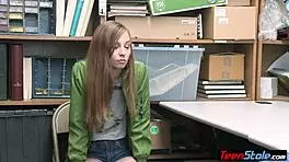 Mall cop rips clothes off petite brunette in dirty strip search