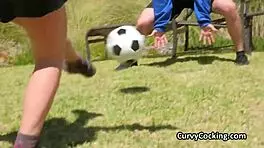 juicy soccer tits get fucked hard right after sweaty training shower