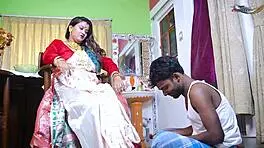 desi mallu bhabi begs for double penetration pounding from two studs full action