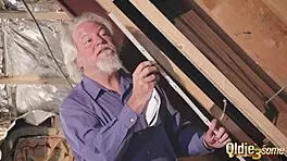 Kiara and Mia pound old man sharing his thick cumshot