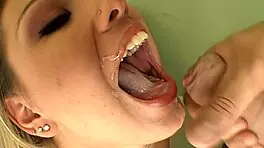 Intense teen deepthroats relentlessly to claim explosive cumshot reward