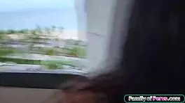 Petite Latina Deepthroats in Public Restroom