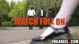 kinky painter yves morgan craves eva generosi's huge bbc trio