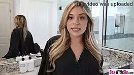 oops, my stepbrother's graduation gift turns into sloppy pov cowgirl ride for aria valencia