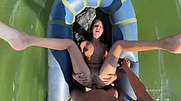 yo first time anal fuck right on public boat!