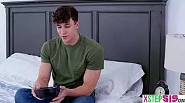 Big Ass Latina Gags on Stepbro's Monster Cock in Sloppy Oral Frenzy