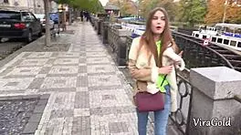 Watch this beauty suck cock deep till hot facial cumshot