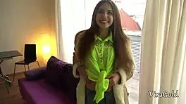 Watch this beauty suck cock deep till hot facial cumshot