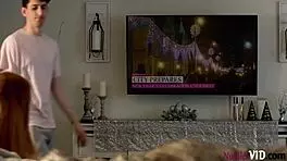 Madi Collins rides big cock creampie cowgirl doggystyle deepthroat in family pies 😍🔥