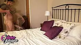 British uniform girl teases orally then takes full thrust