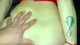 sexy cute blonde bends over for blowjob and doggystyle