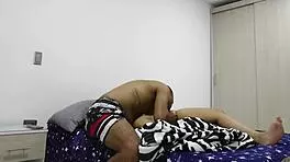 stepdad playfully pleasures busty latina in fun homemade session