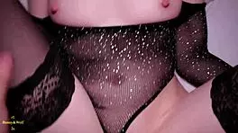 Rough Strapon Pounds Beautiful Redhead's Pussy in Stockings