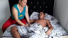 mature latina mommy's big natural tits bounce as young stud pounds her curvy homemade style 👅