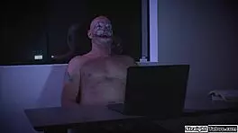 my watcher joins in for deepthroat pussy licking and squirting fun