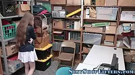 Milf and teen caught shoplifting face hardcore punishment