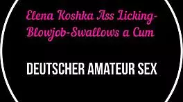 elena koshka delivers intense ass licking blowjob pov then swallows cum