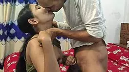 Beautiful couple's hot wife rides young stud to creampie bliss