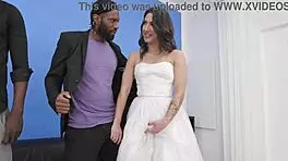 Slammed bride chokes on BBCs in rough DAP gape fest