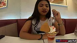 boyfriend hammers big ass thai teen doggystyle after ice cream treat