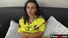 Colombian teen craves rough fuck before copa america game