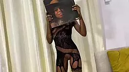 Skinny teen dances seductively then squirts fingering wet pussy for daddy