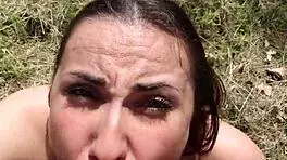 Home BJ turns wild outdoor facial fun