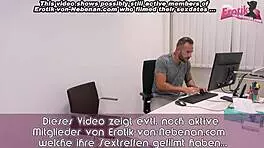 deutsche teen apprentice fucks boss hard on office desk