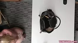 BLONDE TEEN SHOPLIFTER FUCKED HARD DOGGYSTYLE