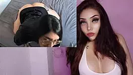 horny latina hermanastra masturbates with big tits anal creampie pov