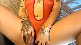 fat cock head rubs soaked pussy lips before slamming deep inside