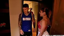 mommy shows stepdaughter sucking two huge cocks sloppy style first time