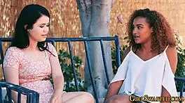 😏 Petite teen face blasted with hot cum!