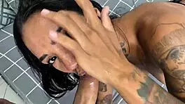 hey check this brazilian babe twerking her ass on cock in sheer red