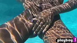 Hot black babe ana foxxx poses lingerie by pool, masturbates perfectly 😍