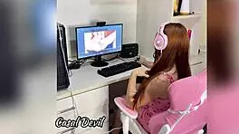 girlfriend caught watching porn gets fingered and dominated