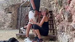 we cum together super fast in risky outdoor fuck