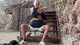 we cum together super fast in risky outdoor fuck