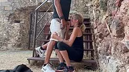 we cum together super fast in risky outdoor fuck