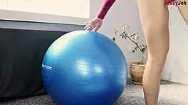 Jessijek Hardcore Yoga Ball Anal DP Pronebone