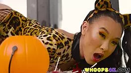 halloween treat shy asian teen deepthroats hardcore dick