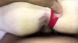 latina rides big black cock on floor