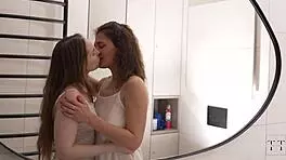 lesbian neighbors shower fingering kiss orgasm morning hd bliss