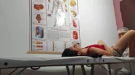 damn doctor shoves finger in patient's tight asshole then fucks her juicy Brazilian pussy rough in hospital