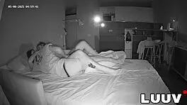 Young couple's passionate missionary at 5am in bed feels so intimate