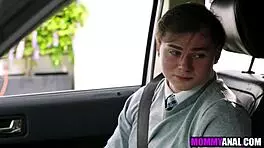 Redhead milf gives anal blowjob on Sunday fun