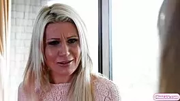 busty lesbian wives lick pussies on pool table