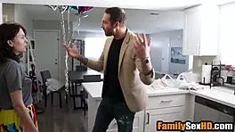 bold threesome pounds milf hard on her special day