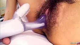 Petite Japanese 18+ with Tiny Body Takes Uncensored Ride from Older Man